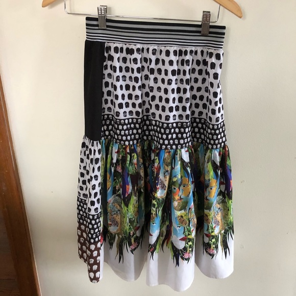 CLOVER CANYON ELASTIC  COLOR  RUNWAY TIERED SKIRT - Picture 2 of 6